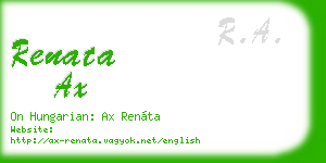 renata ax business card